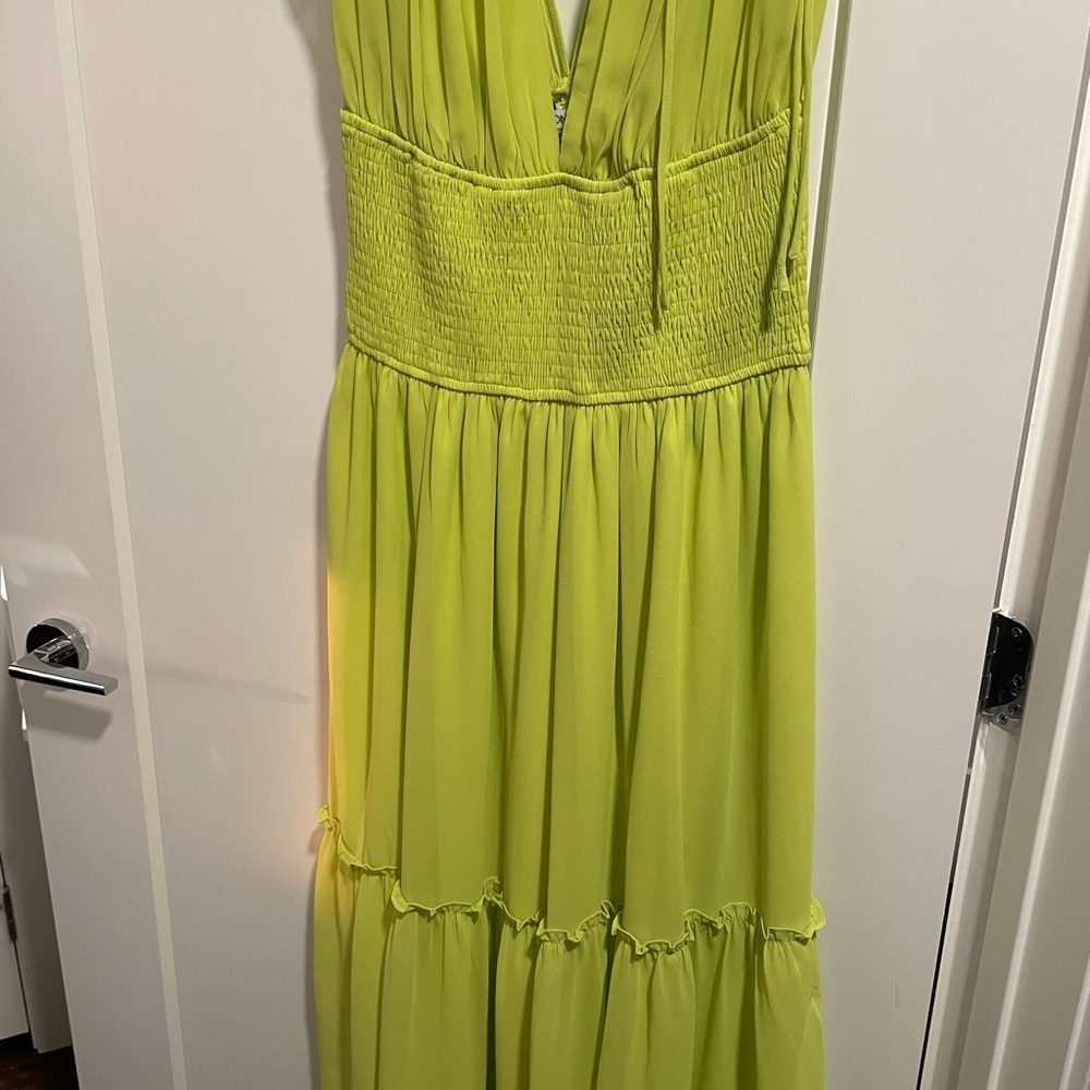 Fashion Nova Vibrant Lime Maxi Dress